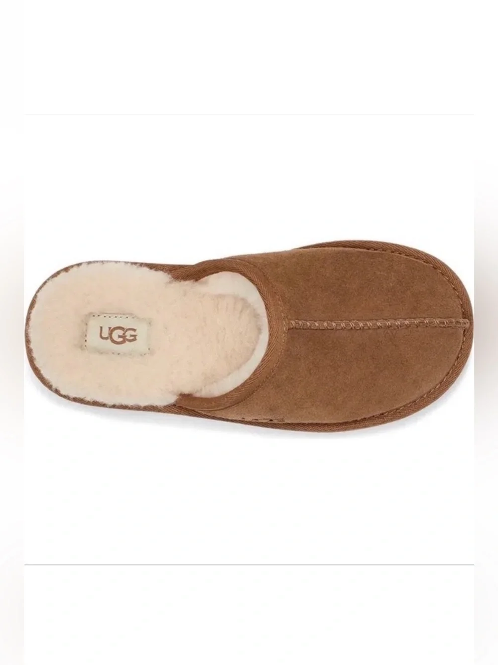 UGG Keegan Chestnut Suede Shearling Slippers Kids 12M Indoor Outdoor House Shoes